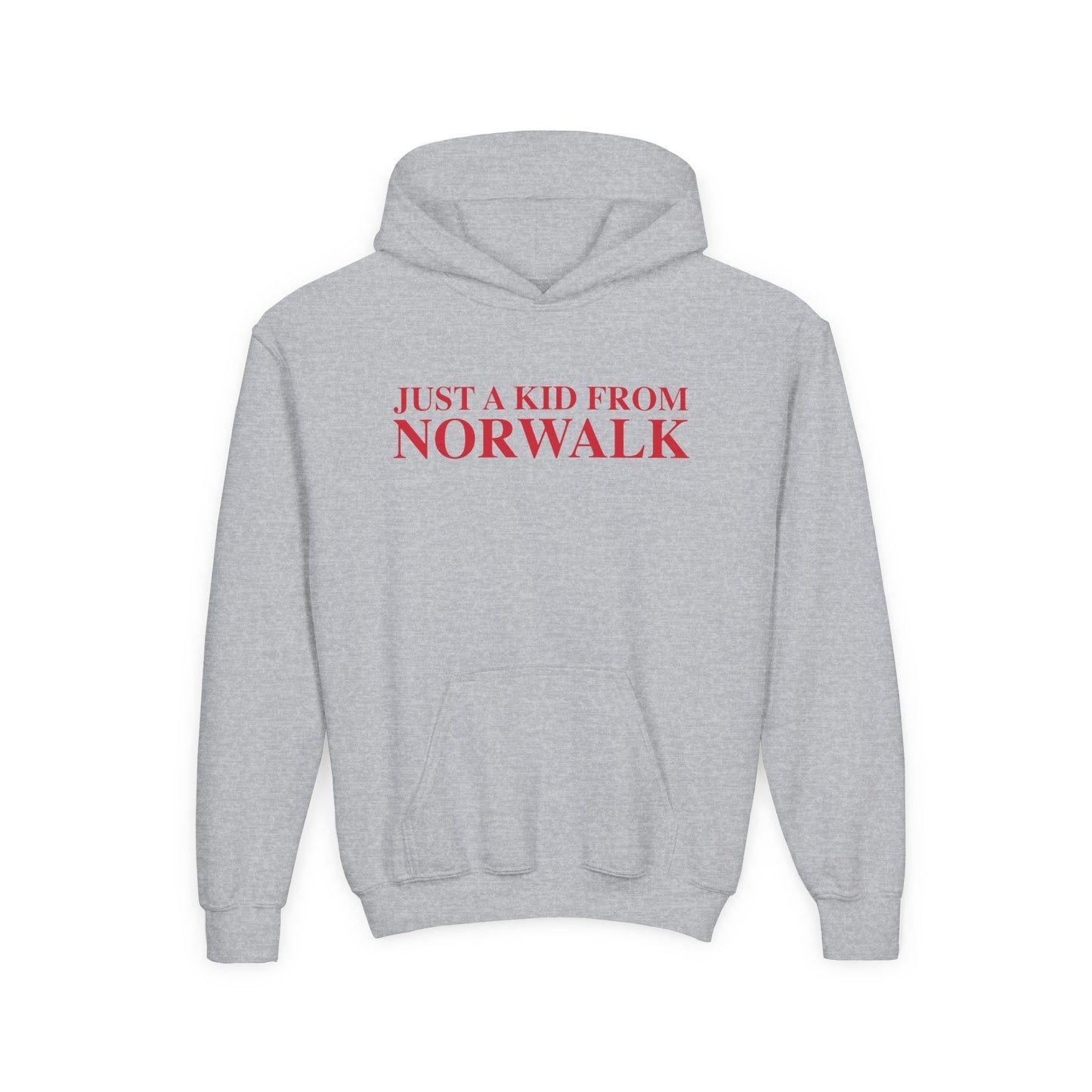 Just a kid from Norwalk Youth Heavy Blend Hooded Sweatshirt