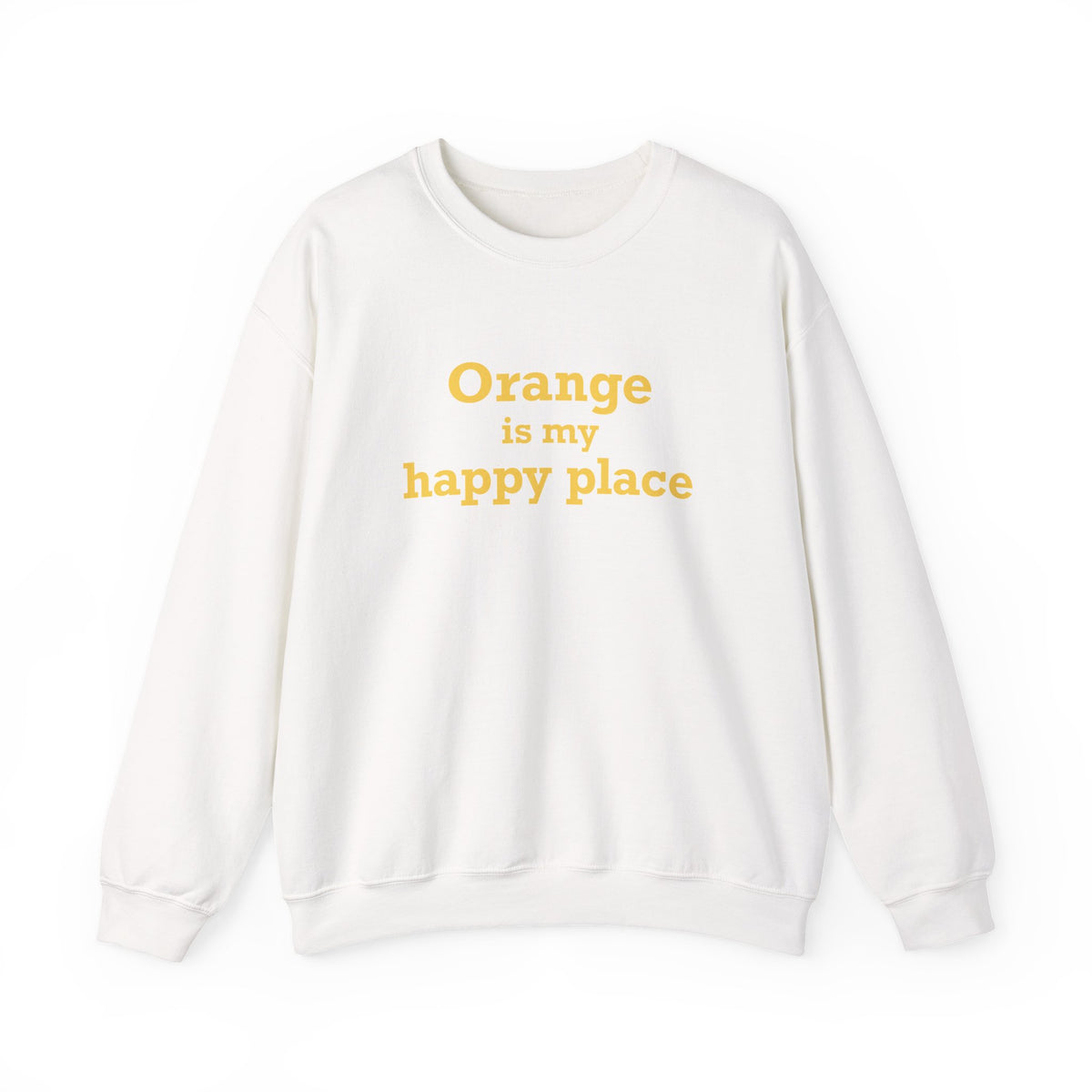 Orange is My Happy Place Unisex Heavy Blend™ Crewneck Sweatshirt