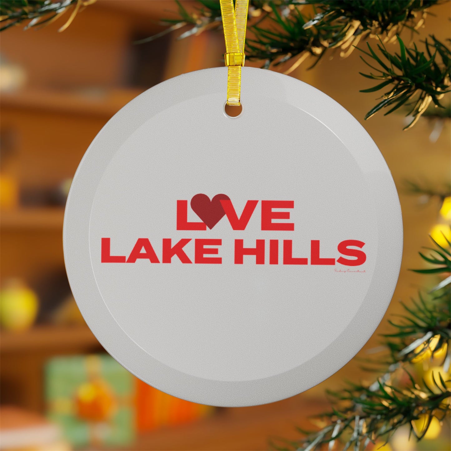 Love Lake Hills Glass Ornaments