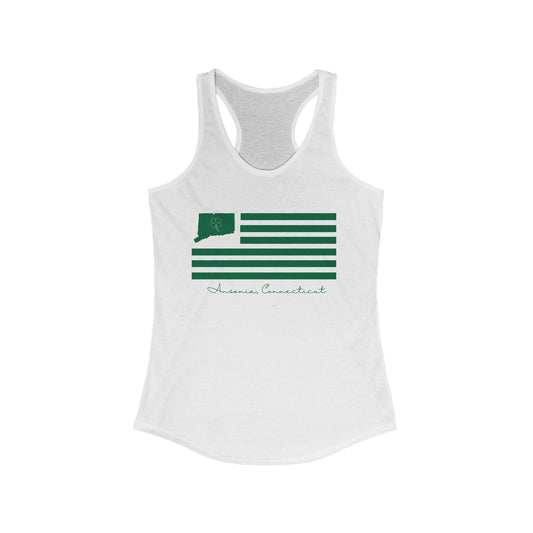 Ansonia Connecticut St Patrick’s Day Flag Women's Ideal Racerback Tank Top