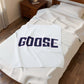 Goose Zip Code Blue & Purple Velveteen Plush Blanket