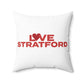 Love Stratford Spun Polyester Square Pillow