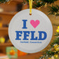 I Heart FFLD Glass Ornaments