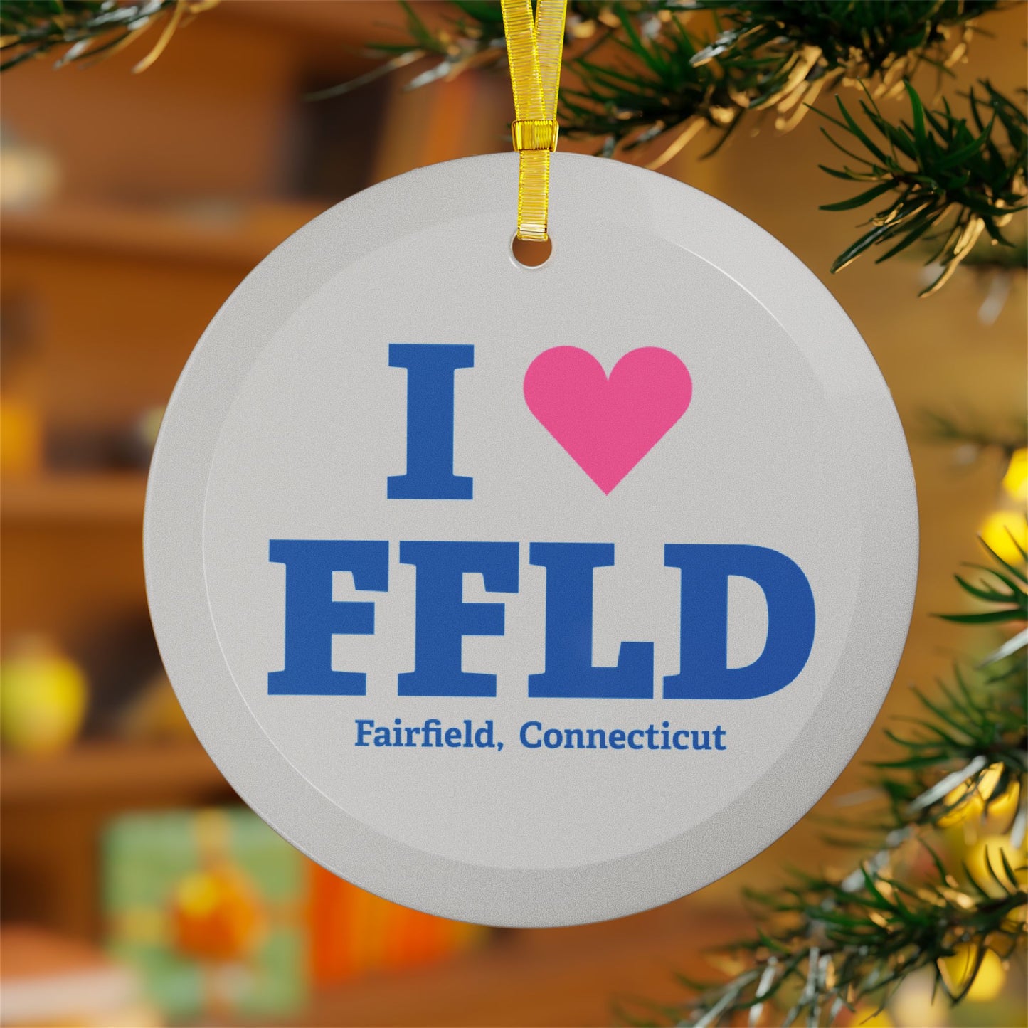 I Heart FFLD Glass Ornaments