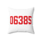 06385 Waterford Connecticut Zip Code Spun Polyester Square Pillow