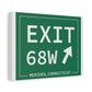Vintage Exit 68W WCP Sign Matte Canvas, Stretched, 1.25"