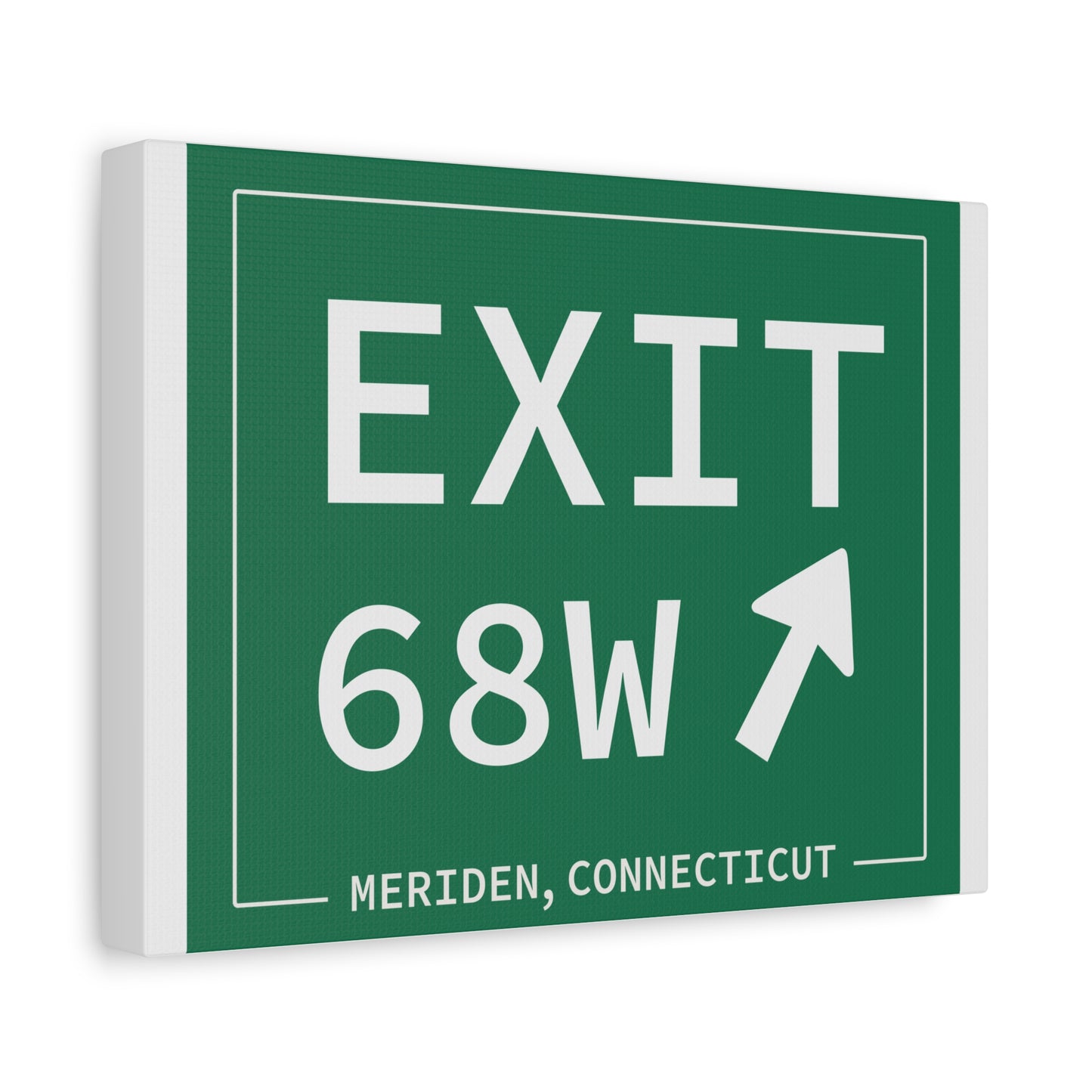 Vintage Exit 68W WCP Sign Matte Canvas, Stretched, 1.25"