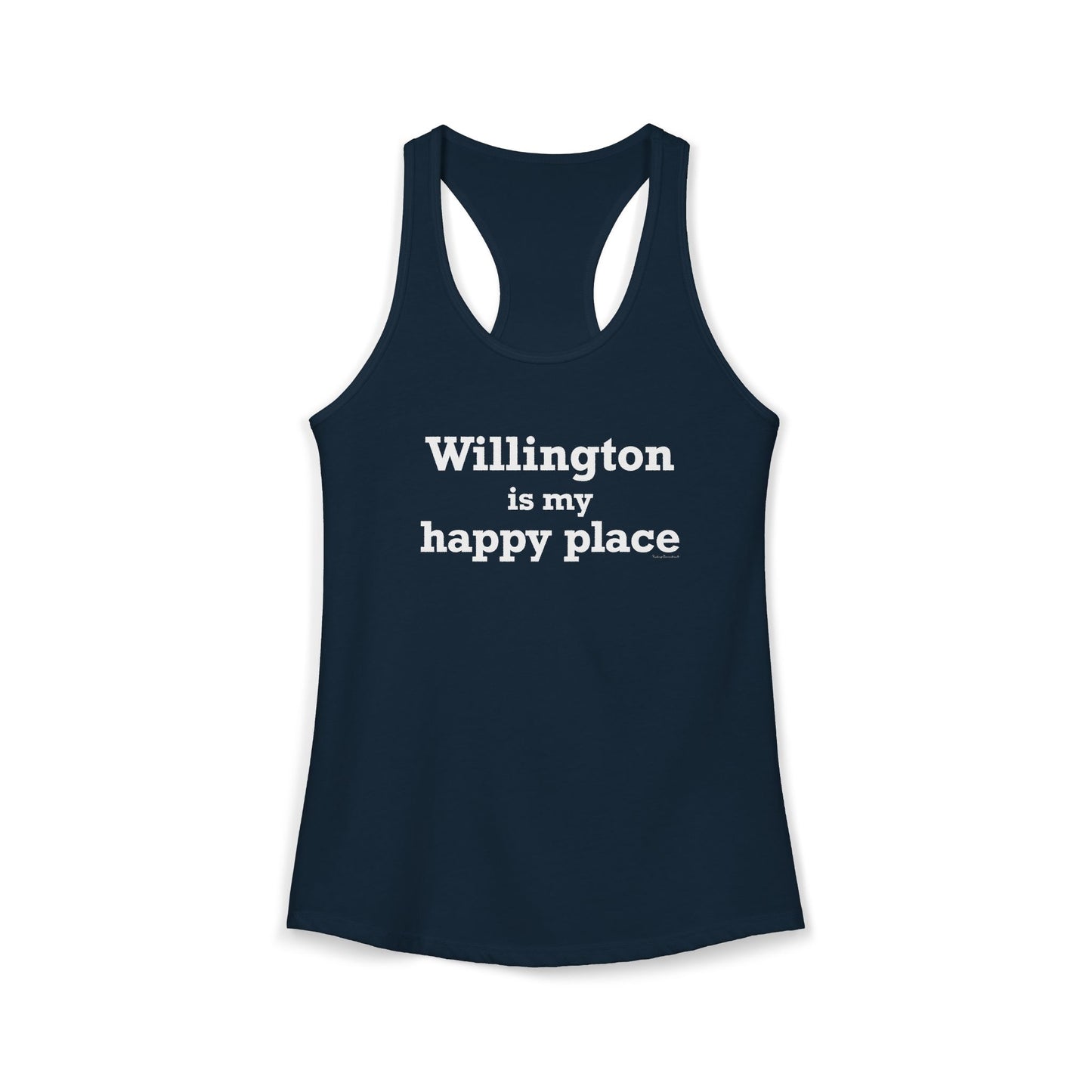 Willington is My Happy Place Women's Ideal Racerback Tank Top