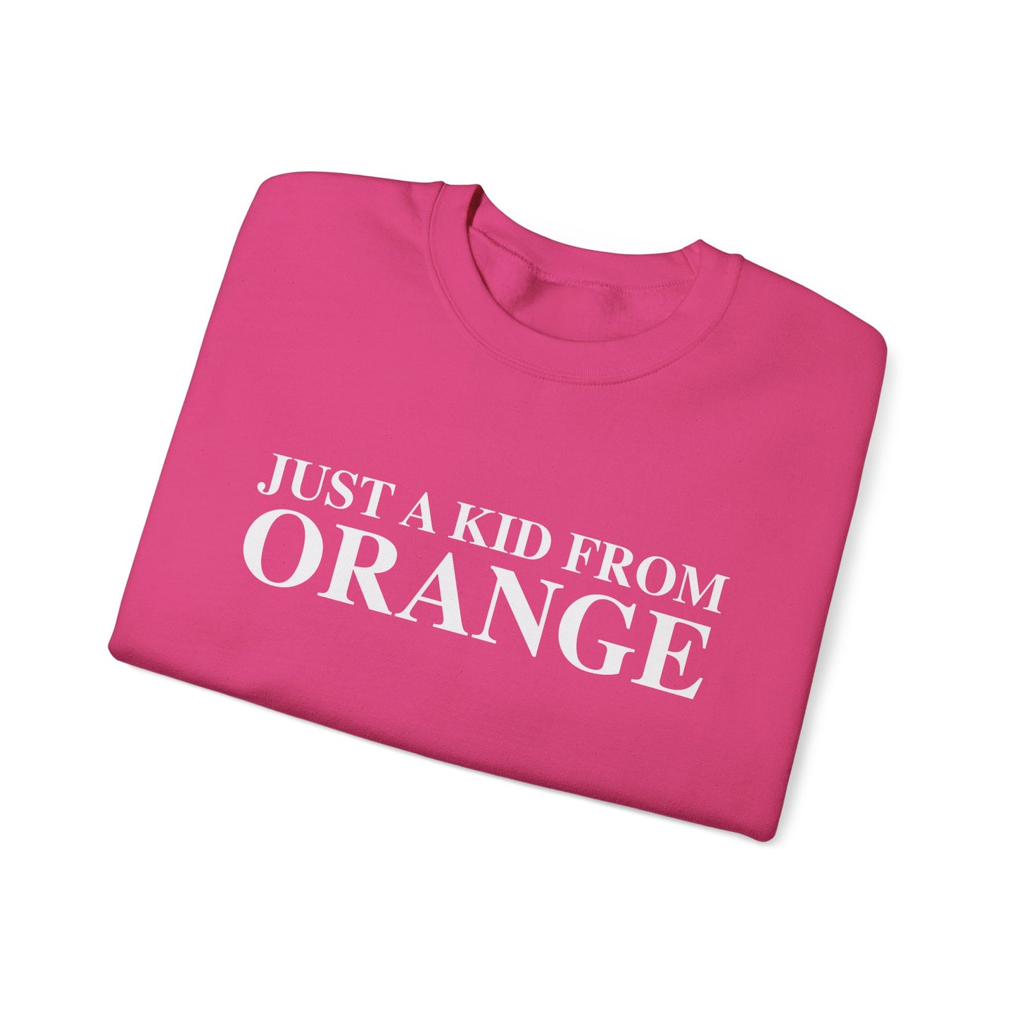 Just a kid from Orange Unisex Heavy Blend™ Crewneck Sweatshirt