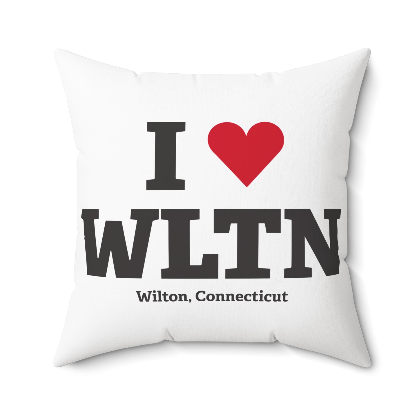 I Heart WLTN Spun Polyester Square Pillow