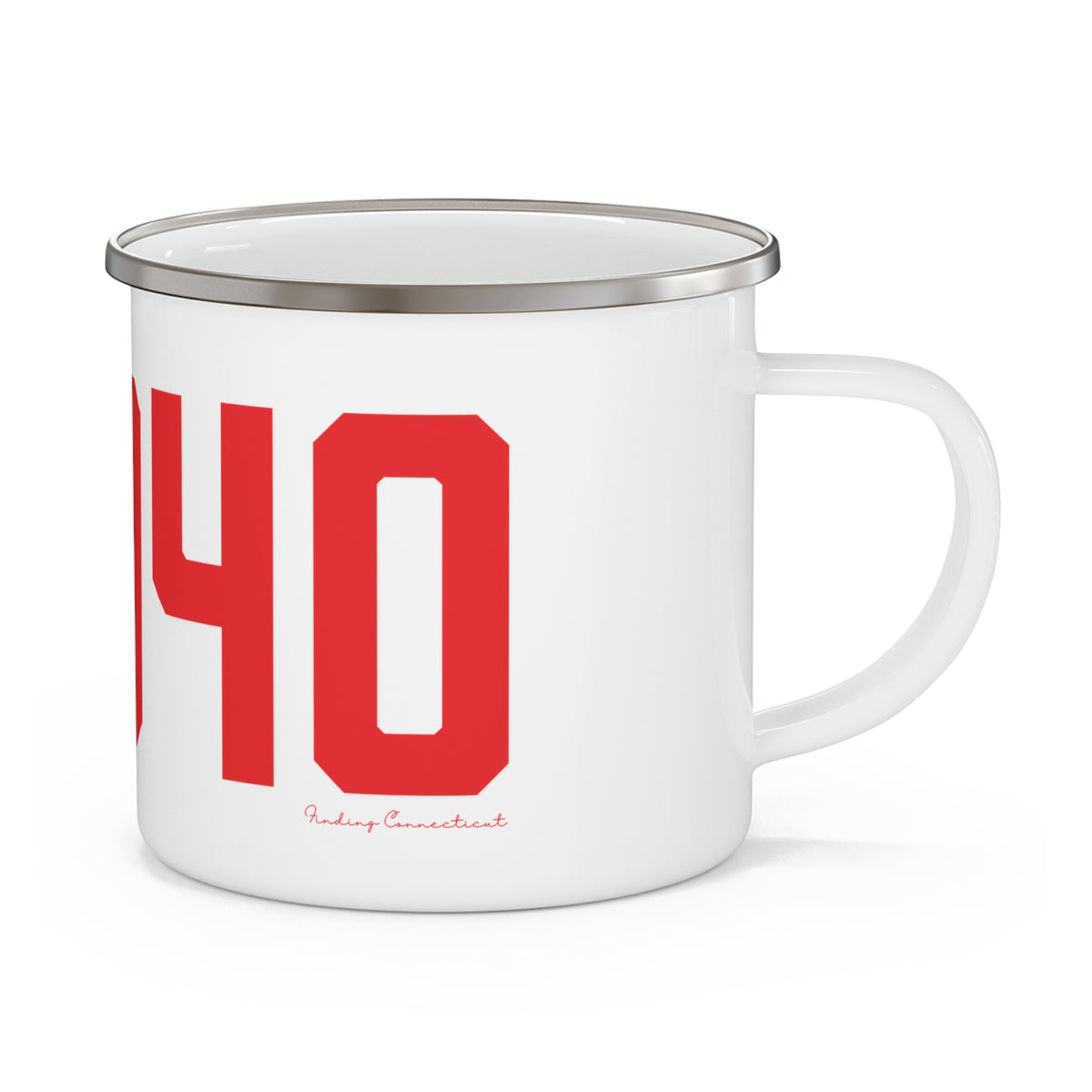 06040 Manchester Connecticut Zip Code Enamel Camping Mug