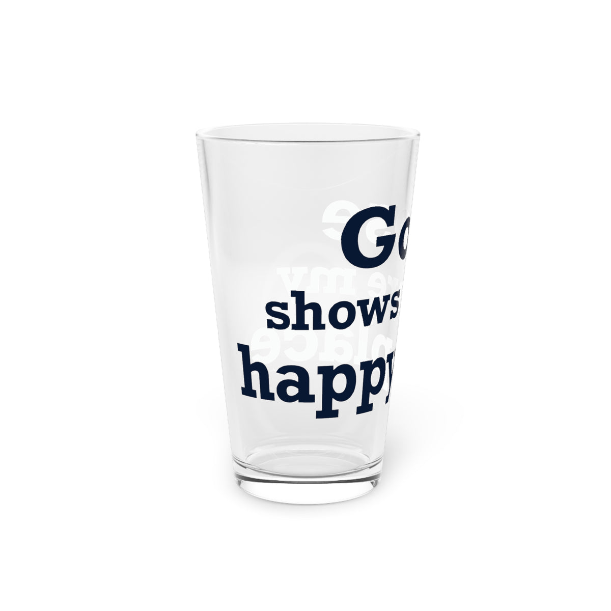 Goose Shows Are My Happy Place - Blue Pint Glass, 16oz