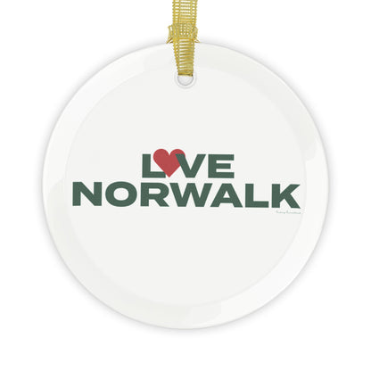 Love Norwalk Glass Ornaments