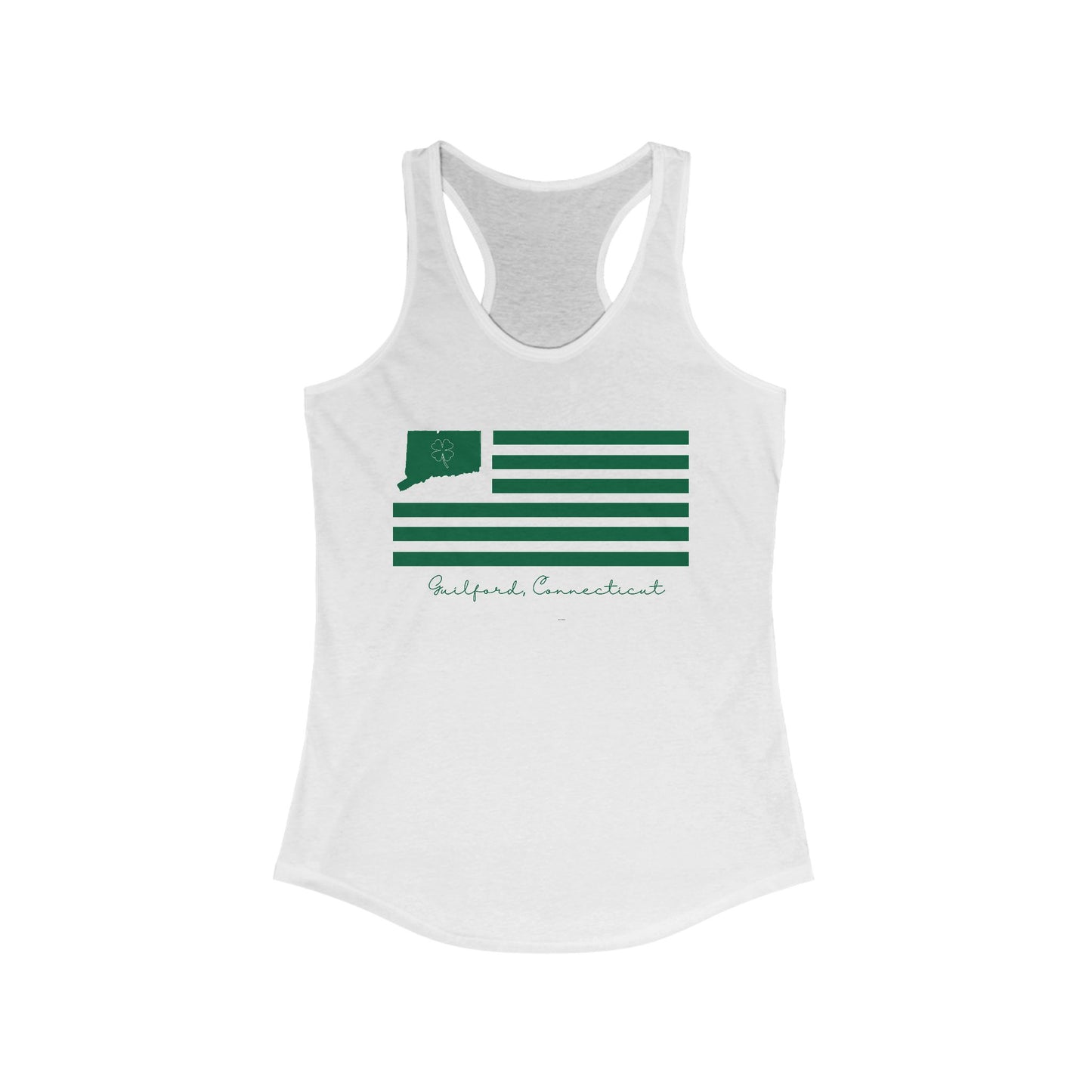 Guilford Connecticut St Patrick’s Day Flag Women's Ideal Racerback Tank Top