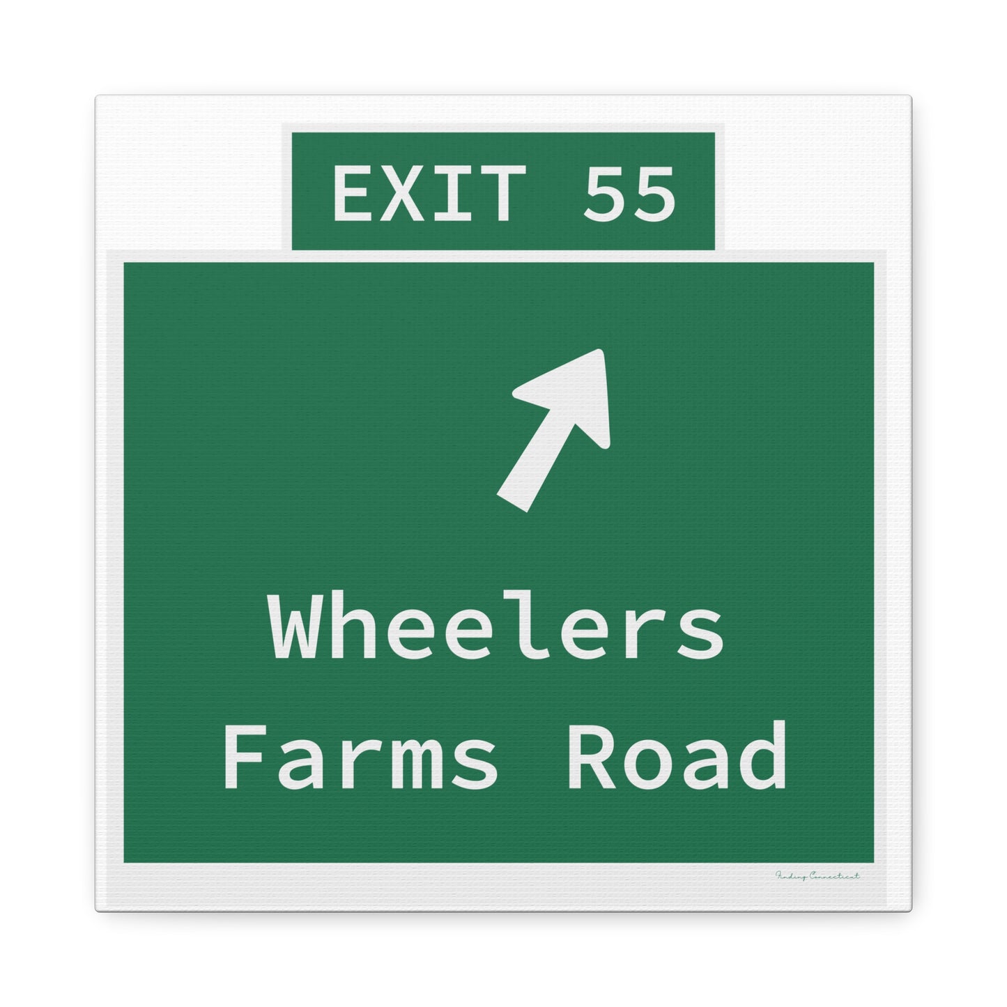 Vintage WCP Exit 55 Sign Matte Canvas, Stretched, 1.25"