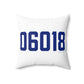 06018 North Canaan Connecticut Zip Code Polyester Square Pillow