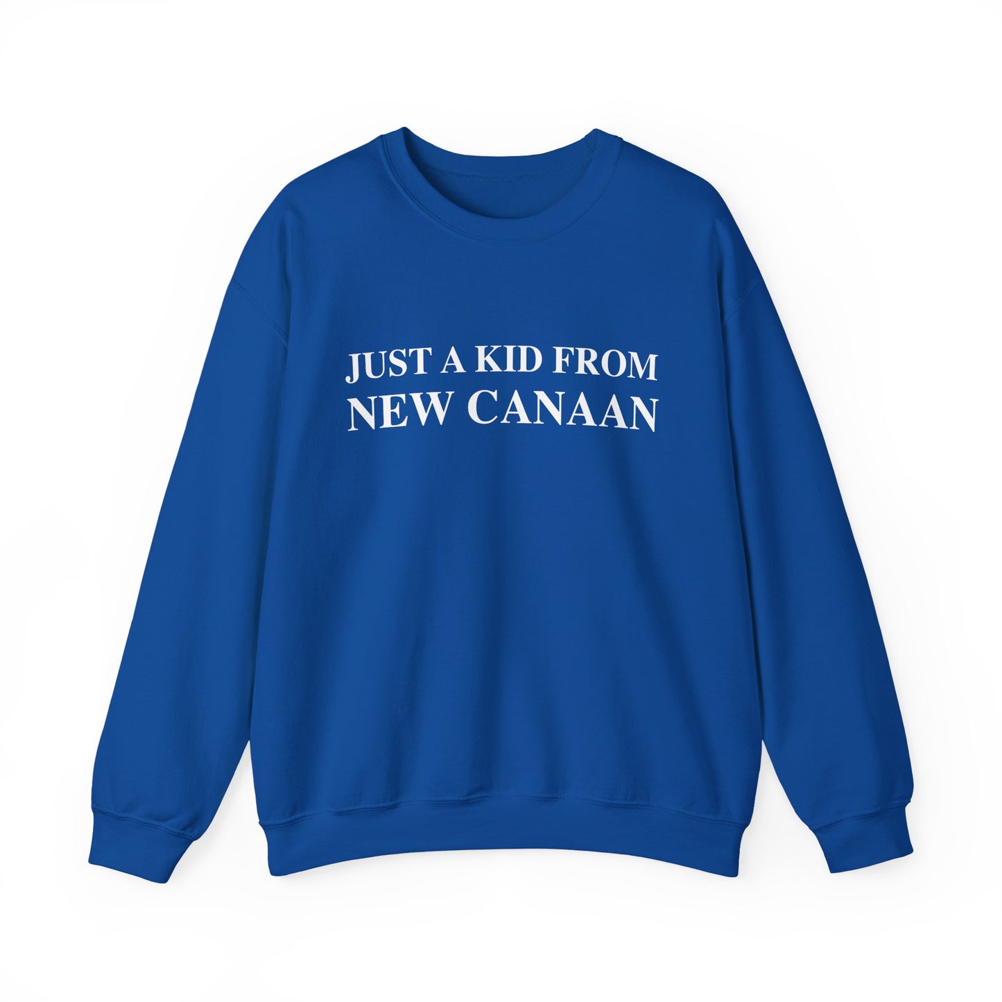 Just a kid from New Canaan Unisex Heavy Blend™ Crewneck Sweatshirt