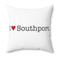 I Heart Southport. Spun Polyester Square Pillow
