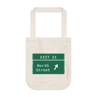 Vintage Merritt Parkway Exit 31 Sign Organic Canvas Tote Bag