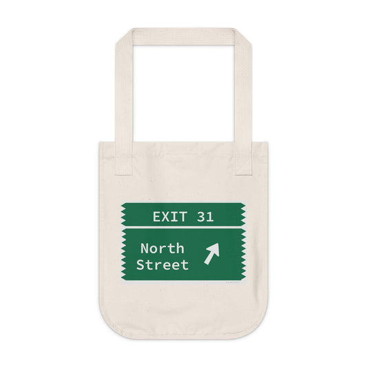 Vintage Merritt Parkway Exit 31 Sign Organic Canvas Tote Bag