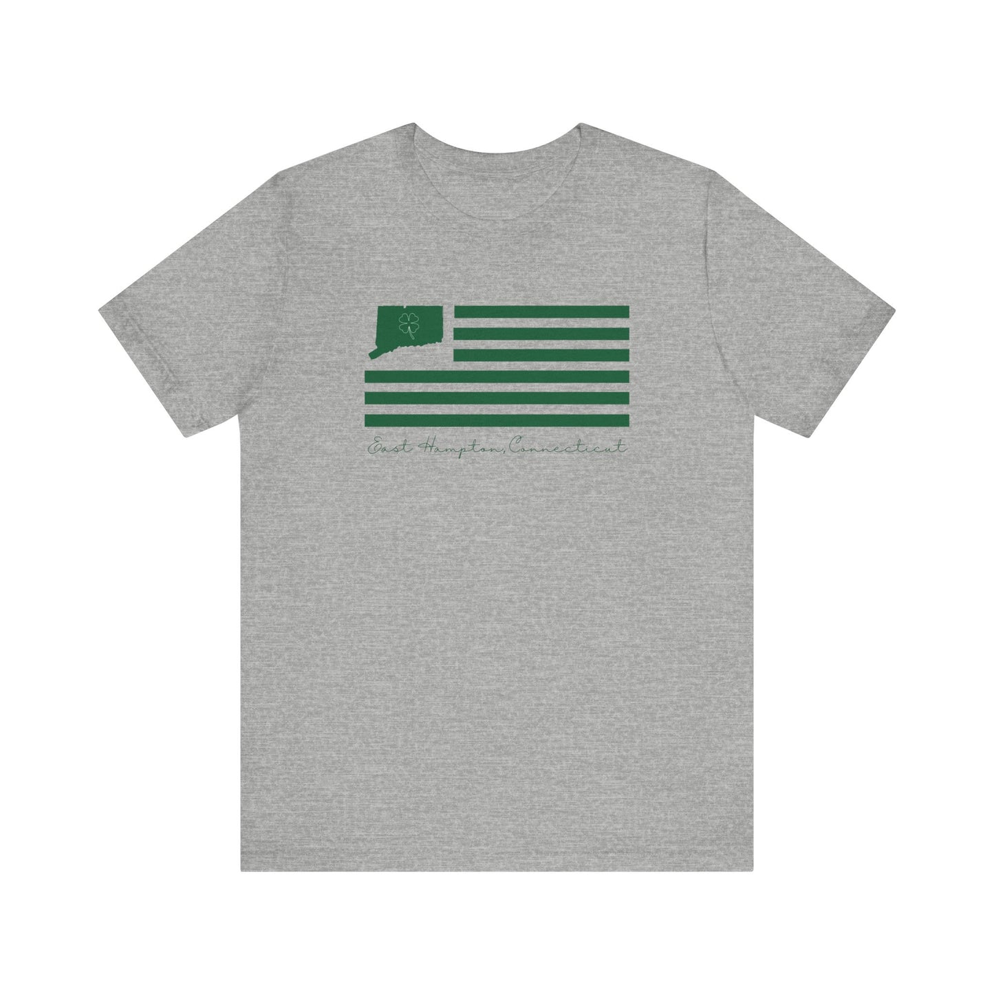 East Hampton Connecticut St. Patrick’s Day Flag Unisex Jersey Short Sleeve T-Shirt