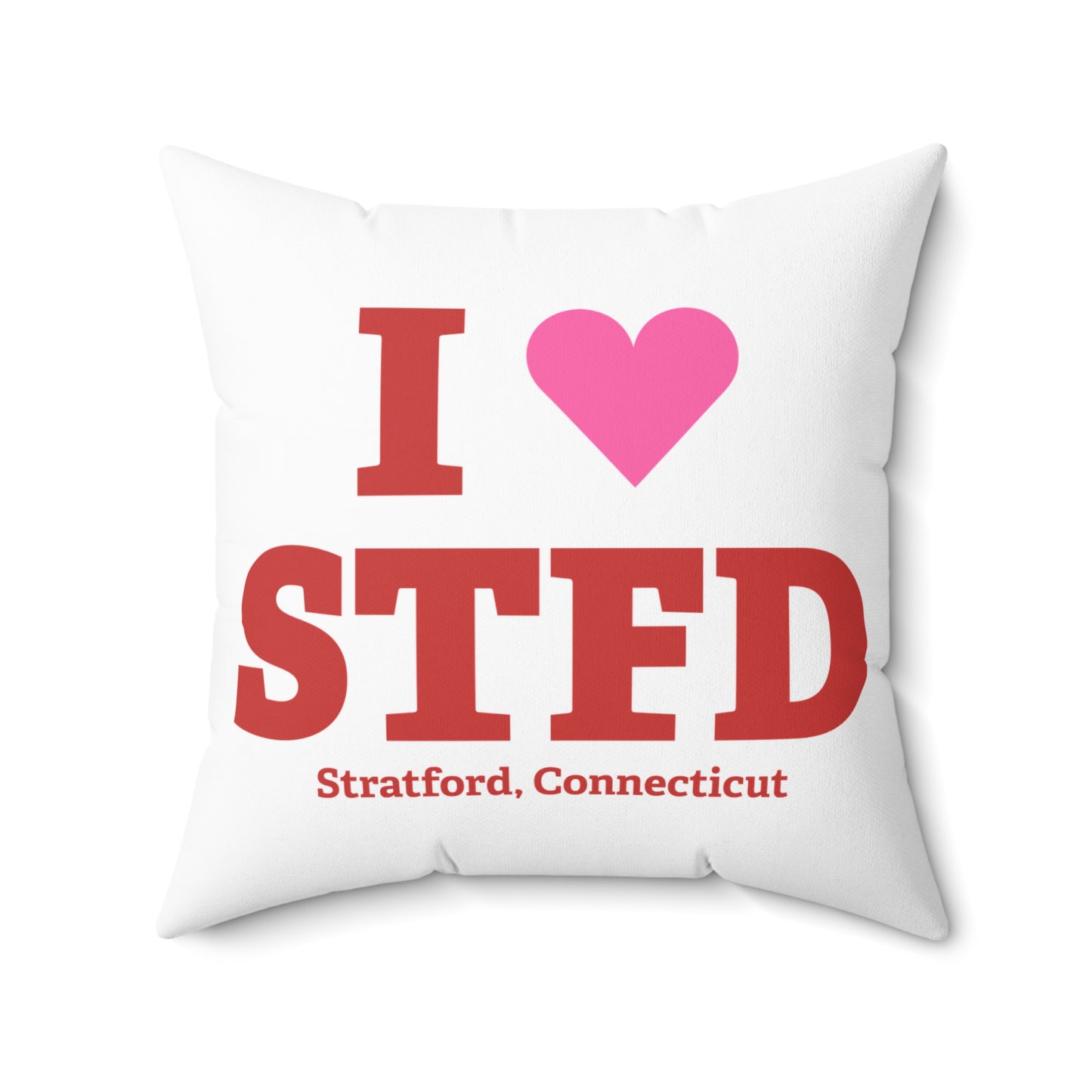 I Heart STFD Spun Polyester Square Pillow