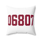 06807 - Greenwich Connecticut Zip Code Spun Polyester Square Pillow