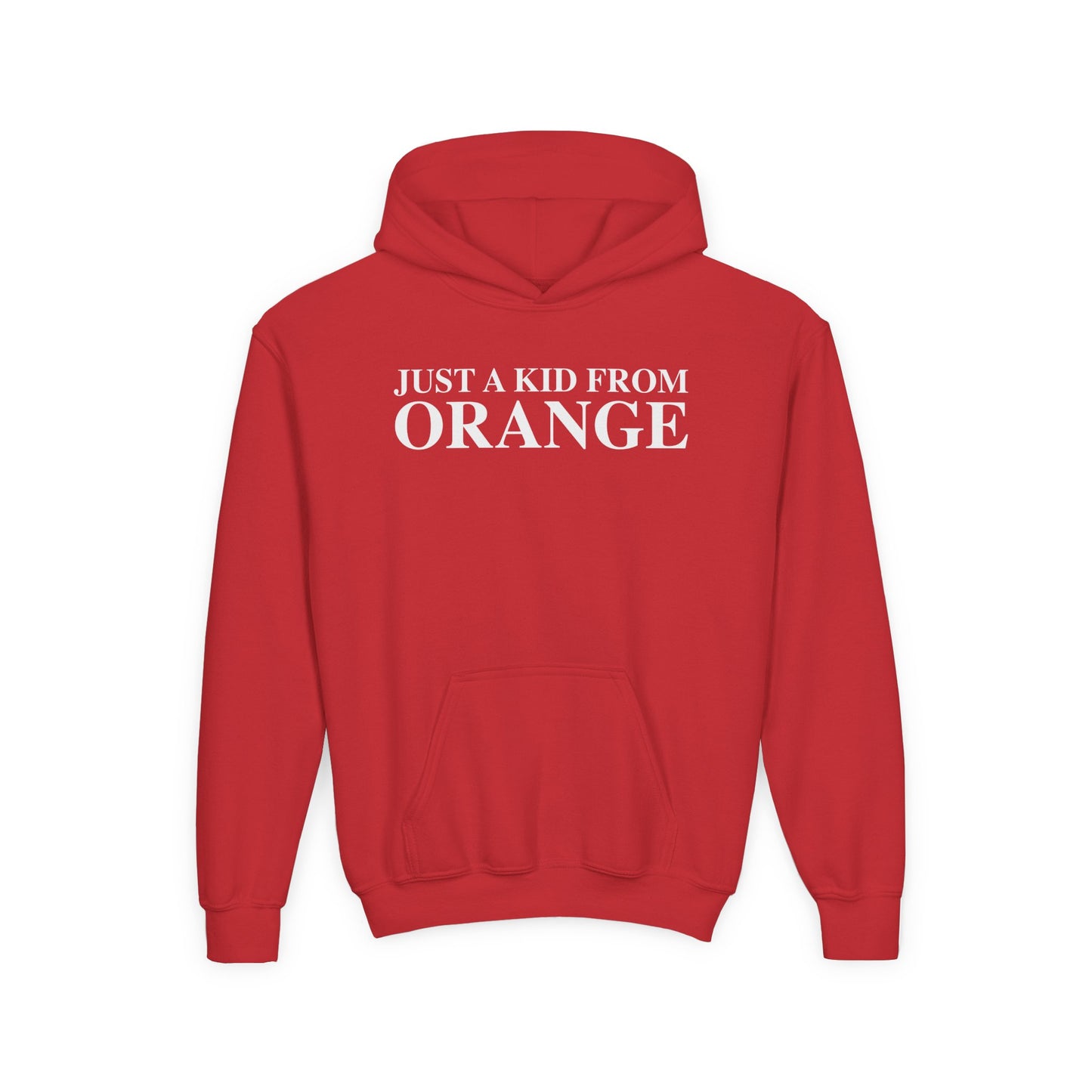 Just a kid from Orange Youth Heavy Blend Hooded Sweatshirt