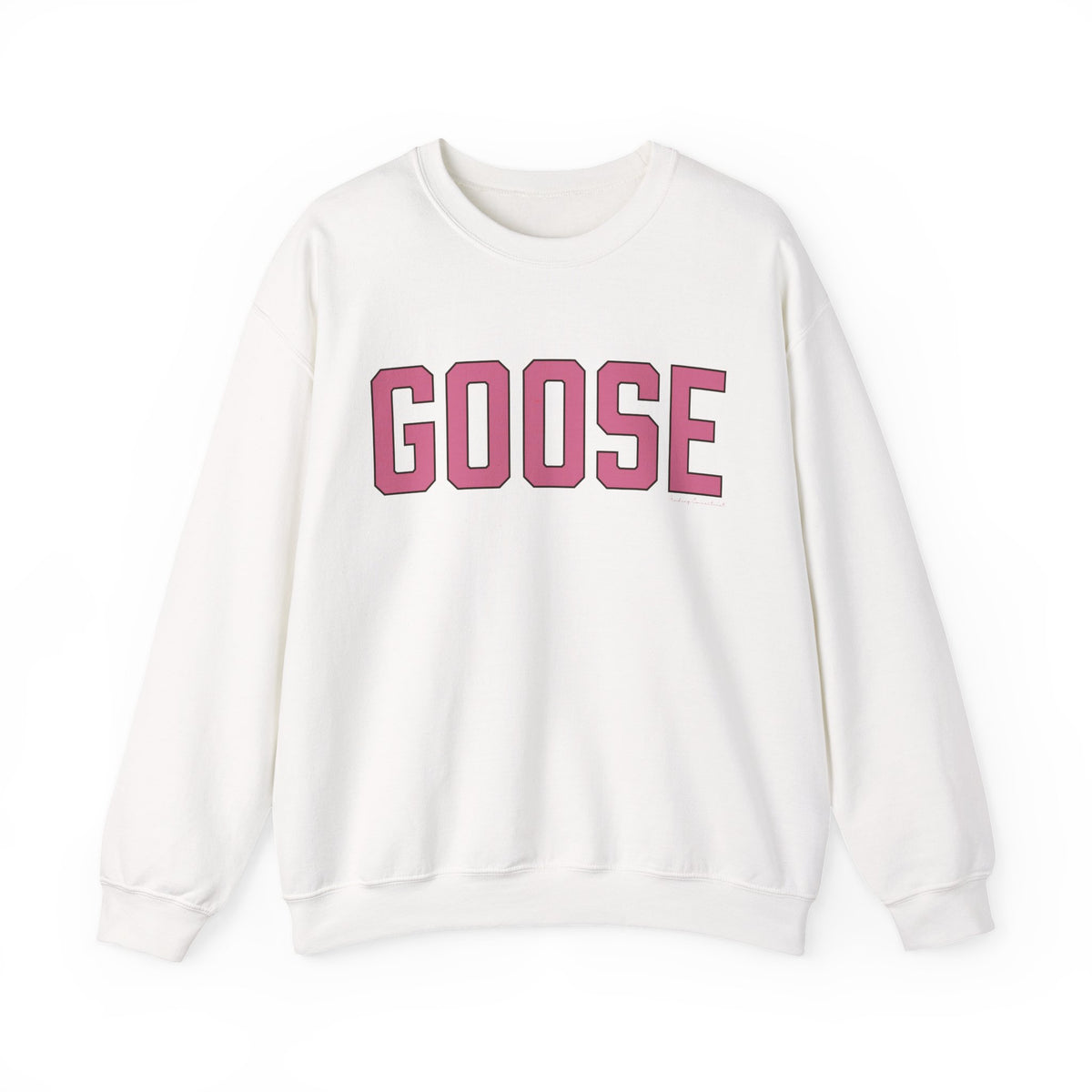 Goose Zip Code  Pink & Black Unisex Heavy Blend™ Crewneck Sweatshirt