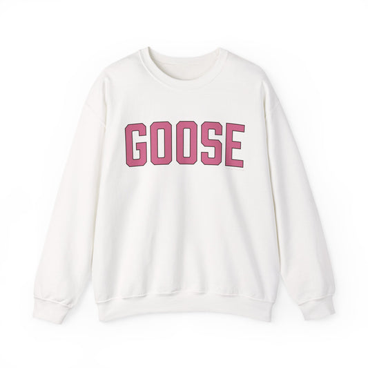Goose Zip Code  Pink & Black Unisex Heavy Blend™ Crewneck Sweatshirt