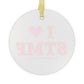 I Heart STMF Glass Ornaments
