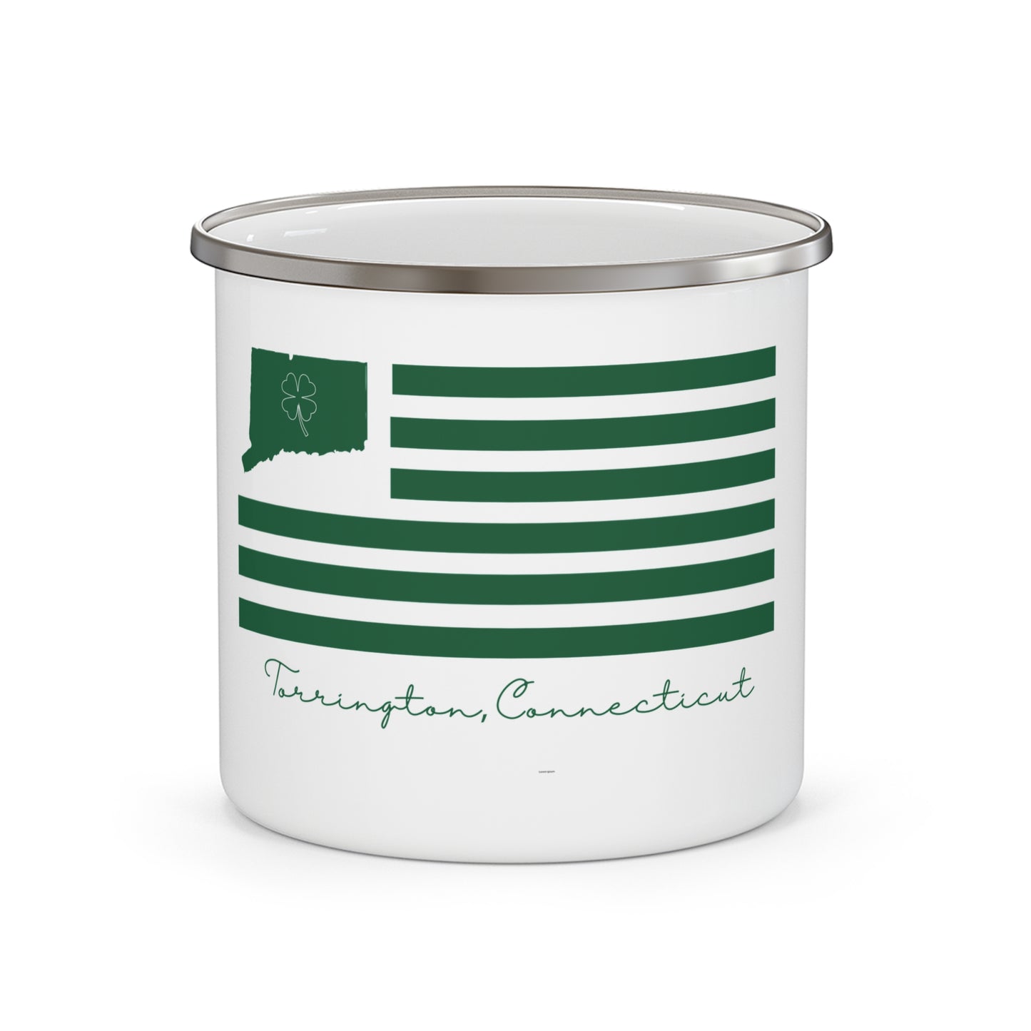 Torrington Connecticut St. Patrick’s Day Flag Enamel Camping Mug