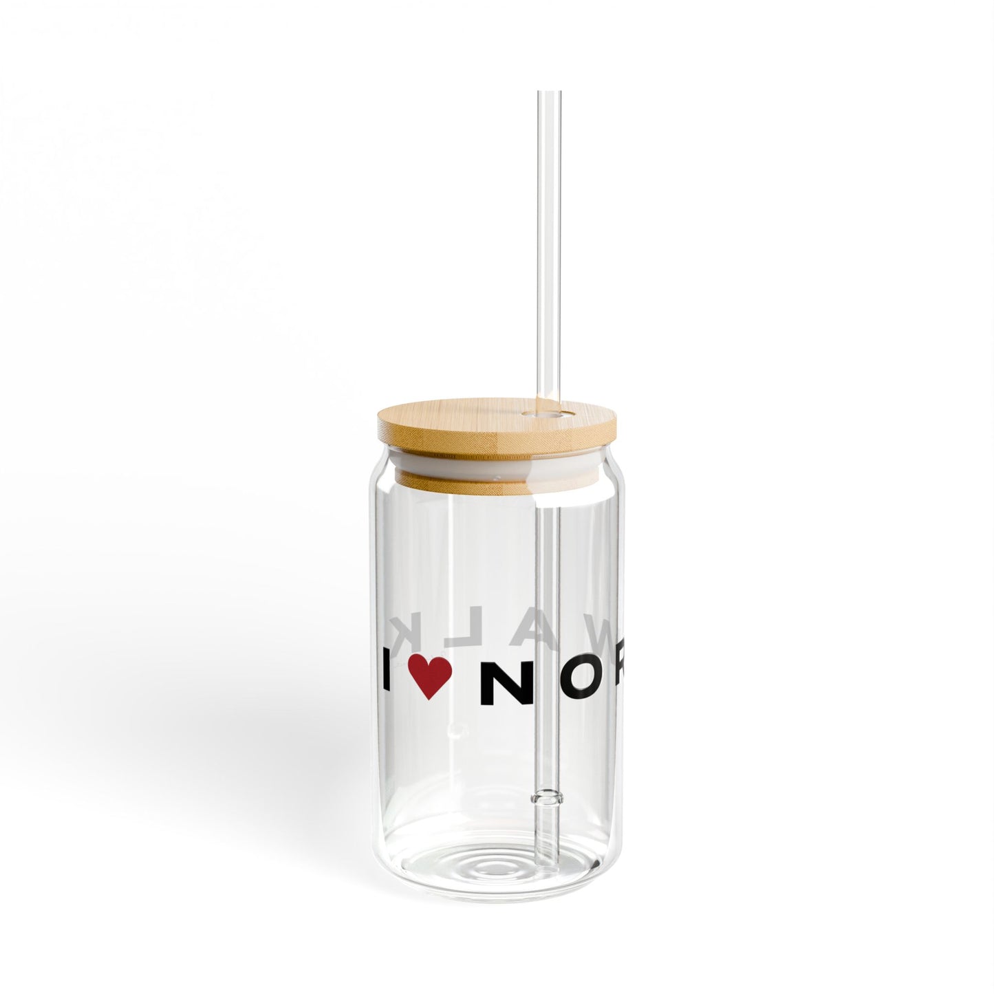 Norwalk Vision Glass Can with Straw and Lid, 16oz