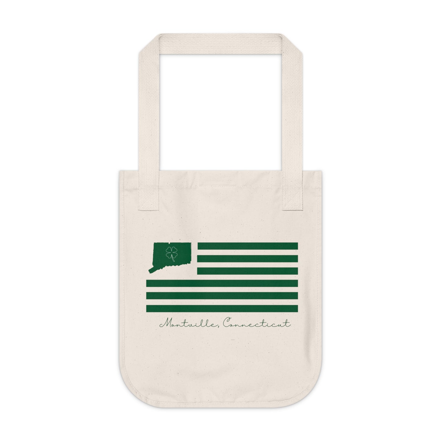 Montville Connecticut St. Patrick’s Day Flag  Organic Canvas Tote Bag
