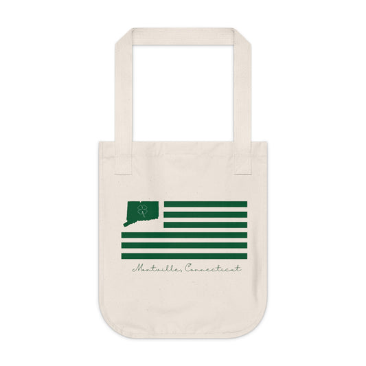 Montville Connecticut St. Patrick’s Day Flag  Organic Canvas Tote Bag