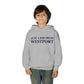 Just a kid from Westport Youth Heavy Blend Hooded Sweatshirt