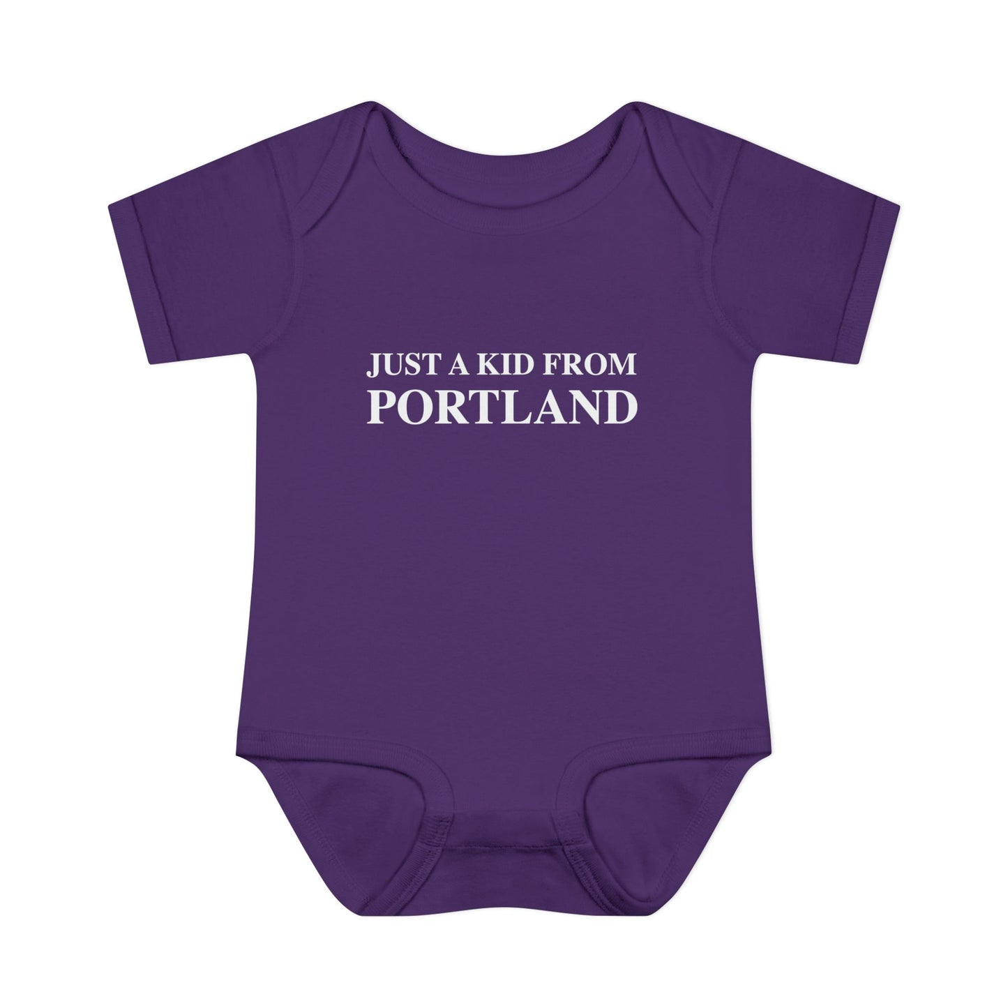 Just a kid from Portland Infant Baby Rib Bodysuit