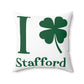 I Clover Stafford Spun Polyester Square Pillow