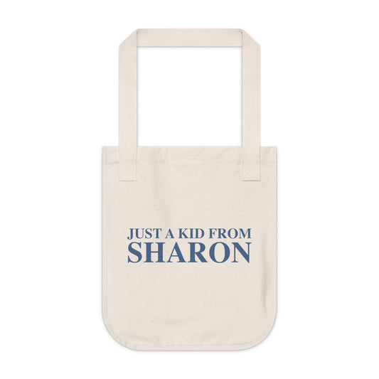 Just a kid from Sharon Organic Canvas Tote Bag