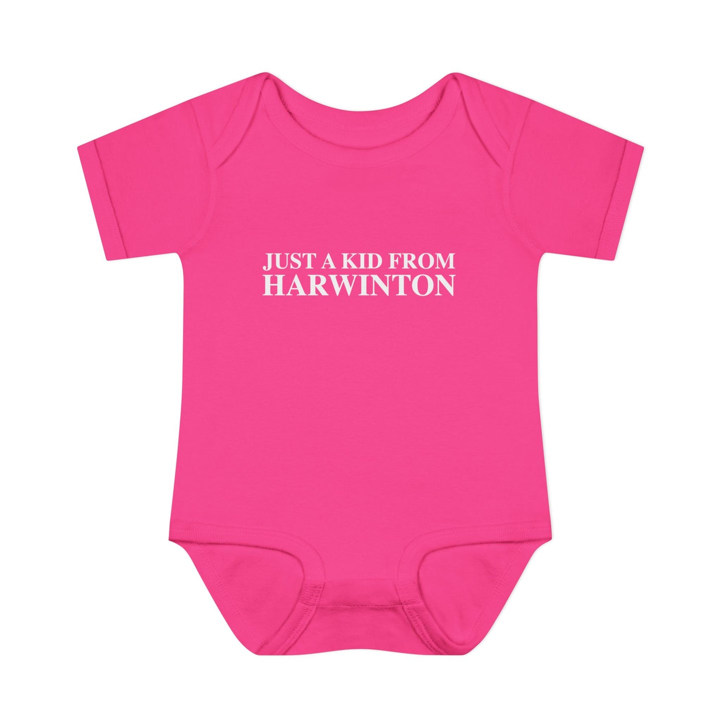 Just a kid from Harwinton Infant Baby Rib Bodysuit