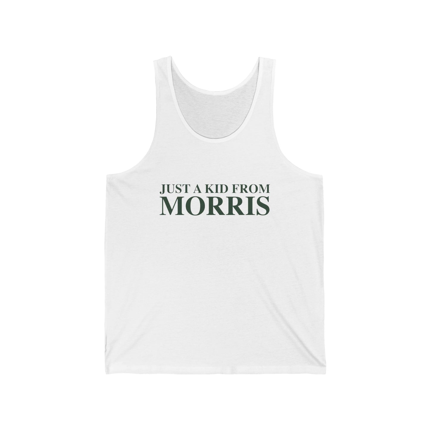 Just a kid from Morris Unisex Jersey Tank Top