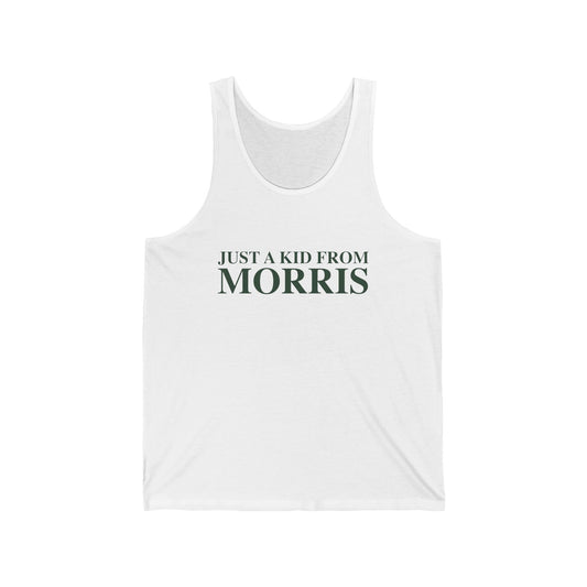 Just a kid from Morris Unisex Jersey Tank Top