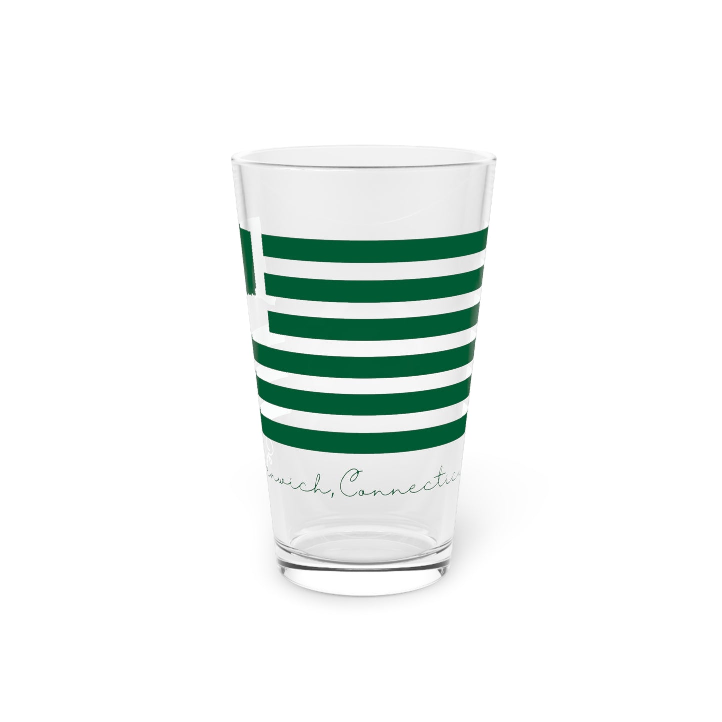 Greenwich Connecticut St Patrick’s Day Flag Pint Glass, 16oz