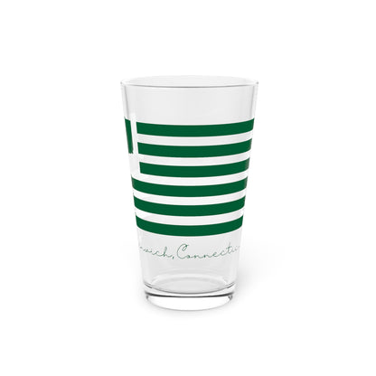 Greenwich Connecticut St Patrick’s Day Flag Pint Glass, 16oz