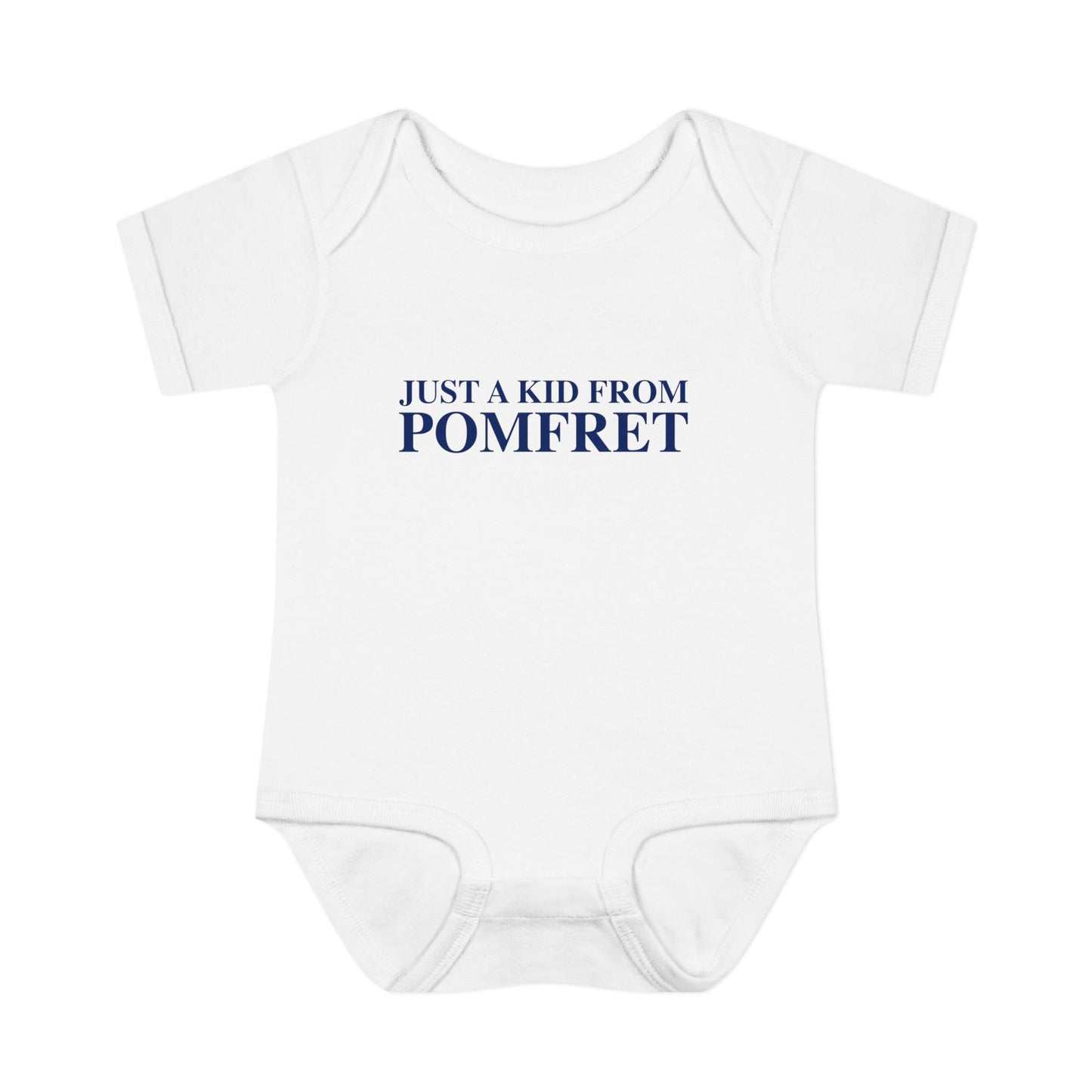 Just a kid from Pomfret Infant Baby Rib Bodysuit