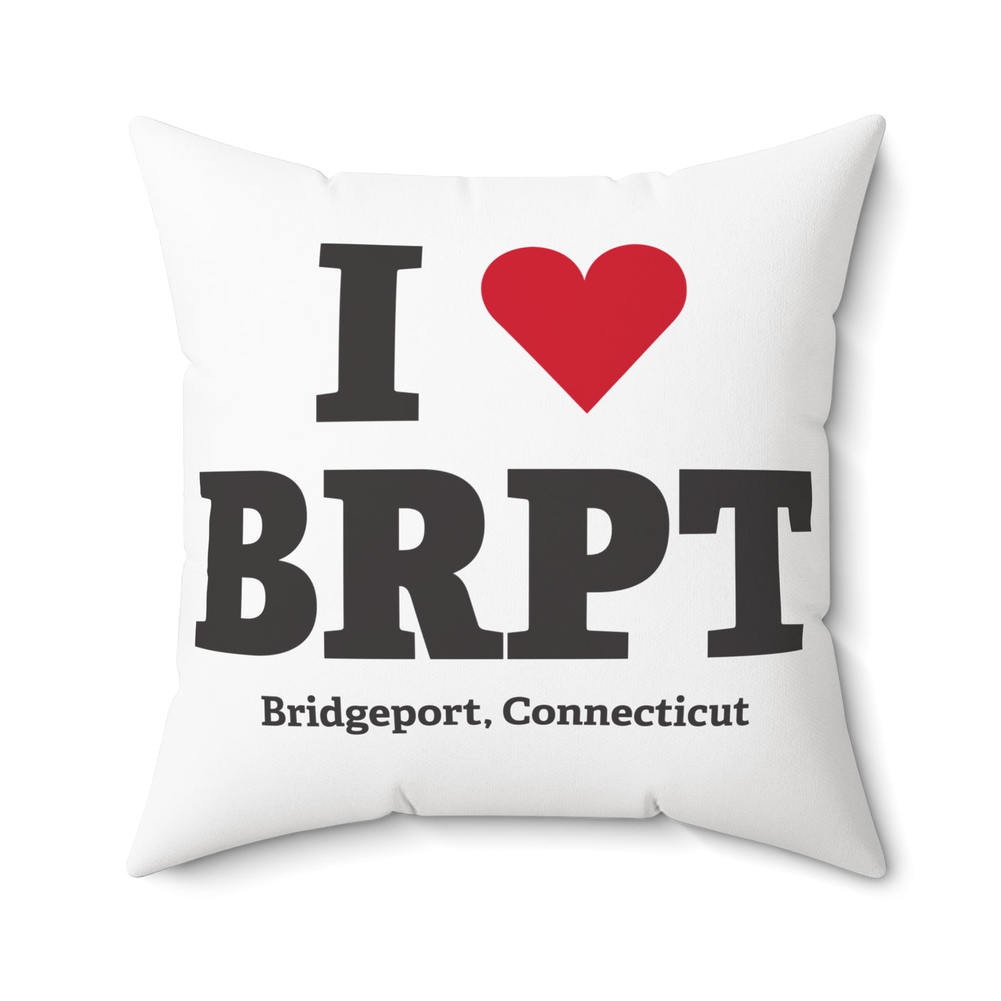 I Heart BRPT Spun Polyester Square Pillow