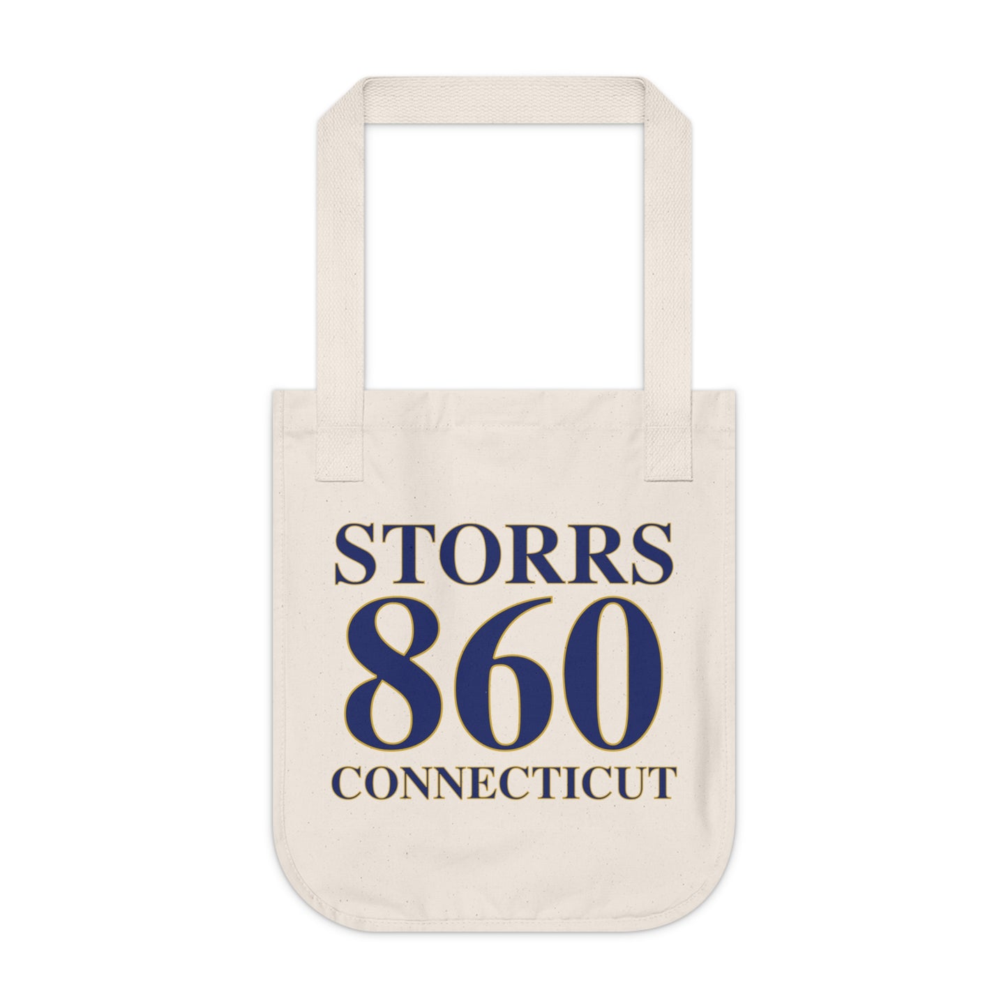 Storrs 860 Connecticut Organic Canvas Tote Bag