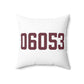 06053 New Britain Connecticut Zip Code Polyester Square Pillow
