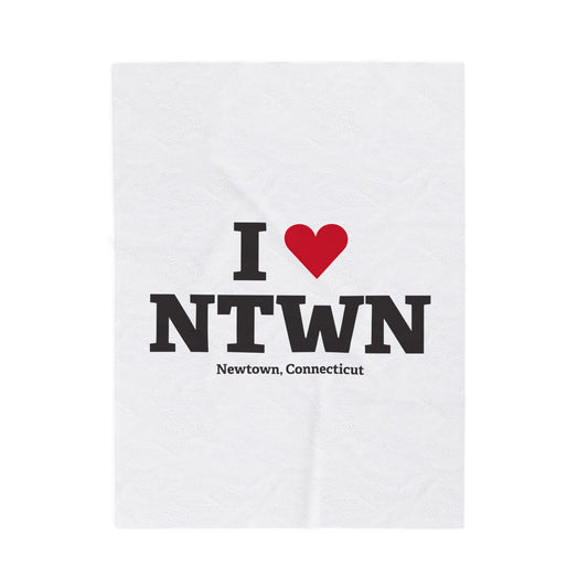 I Heart NTWN Velveteen Plush Blanket