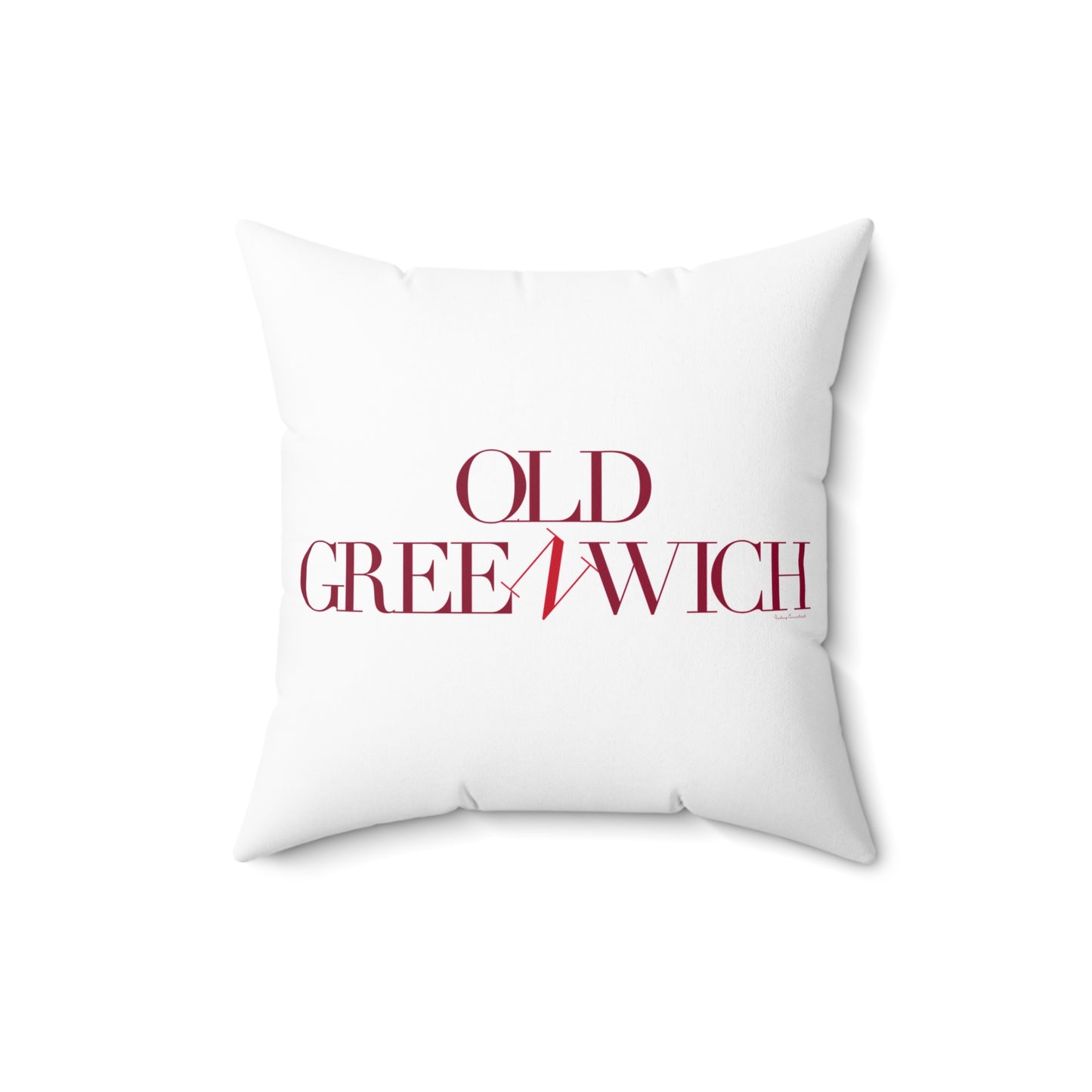 41 Tilt Old Greenwich Spun Polyester Square Pillow